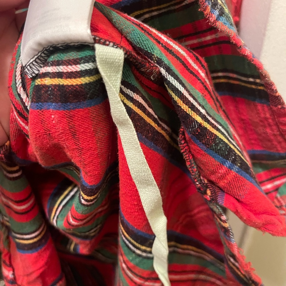 Off White Button Up Distressed Flannel Shirts Siz… - image 8